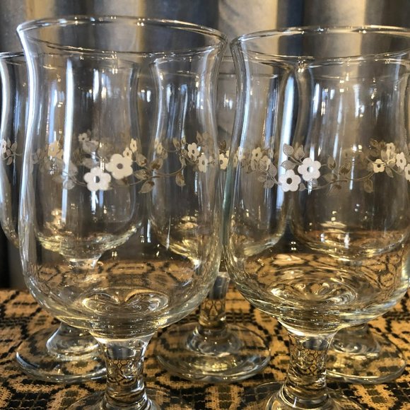 Pfaltzgraff Remembrance Water Wine Glasses 6 oz Set of 6 Discontinued - Picture 5 of 6